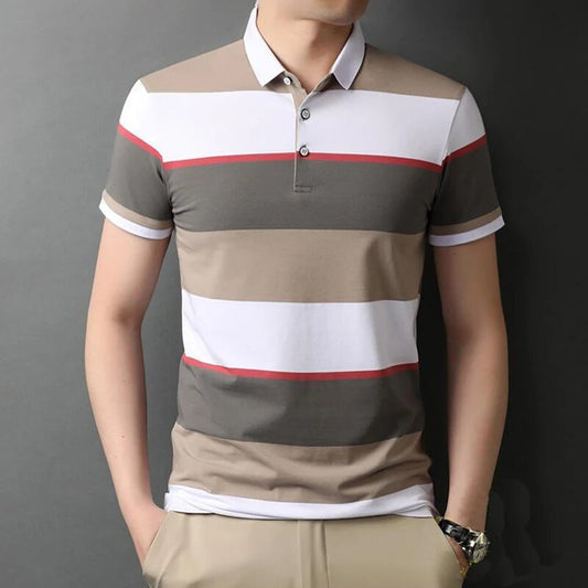Joseph - Streifen Patchwork Herren Polo