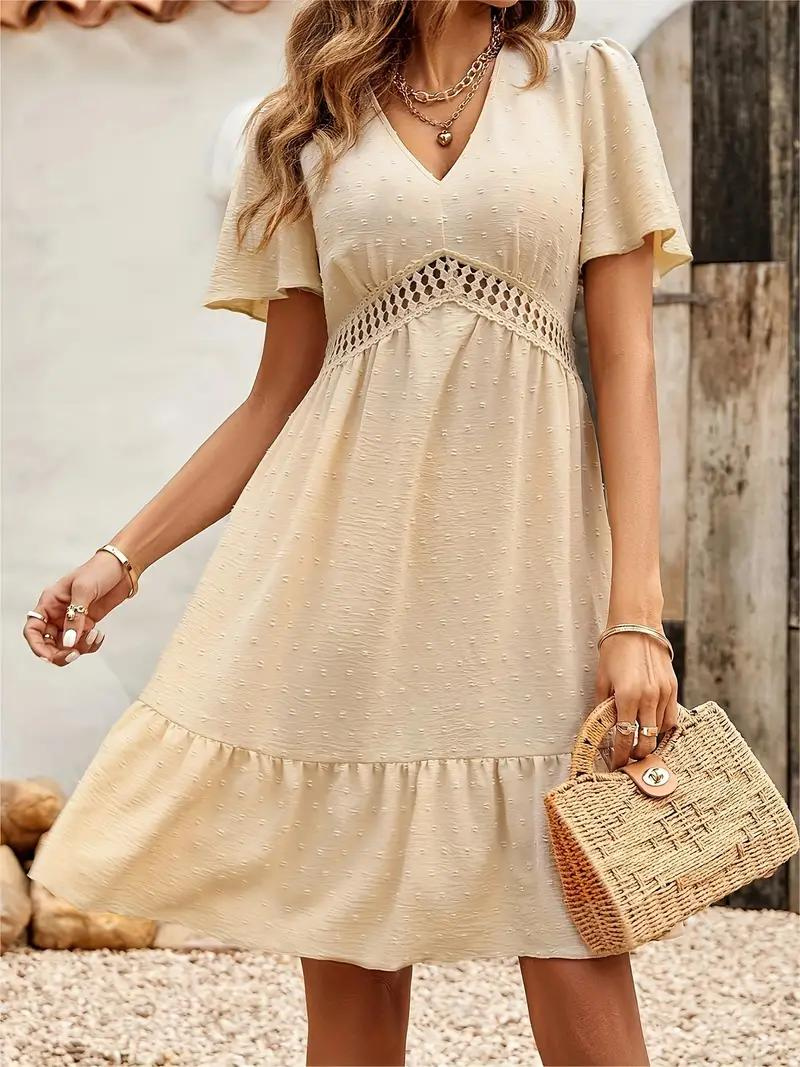 Katie - Elegantes V-Ausschnitt Sommerkleid