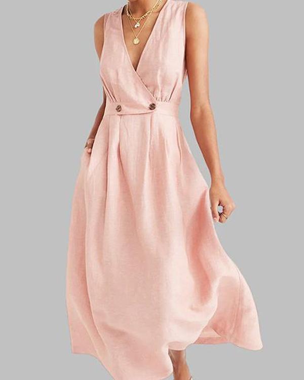 Nevaeh - Maxikleid mit Knopfleiste