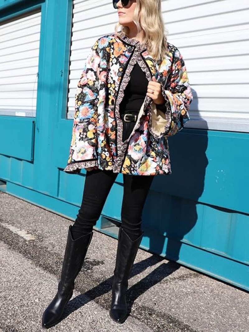 Nina - Blumen Bedruckte Damenjacke