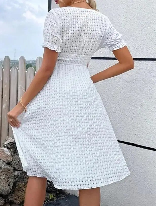 Natalie - Puffärmel-Kleid im A-Linien-Schnitt