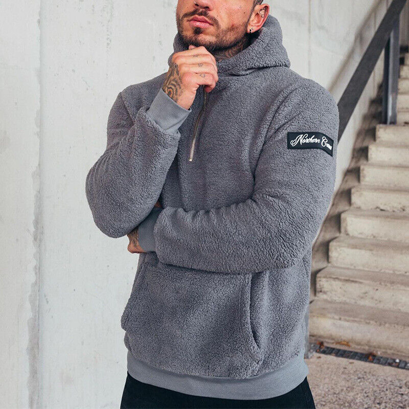 Greg - Herren Fleece-Pullover mit Kapuze