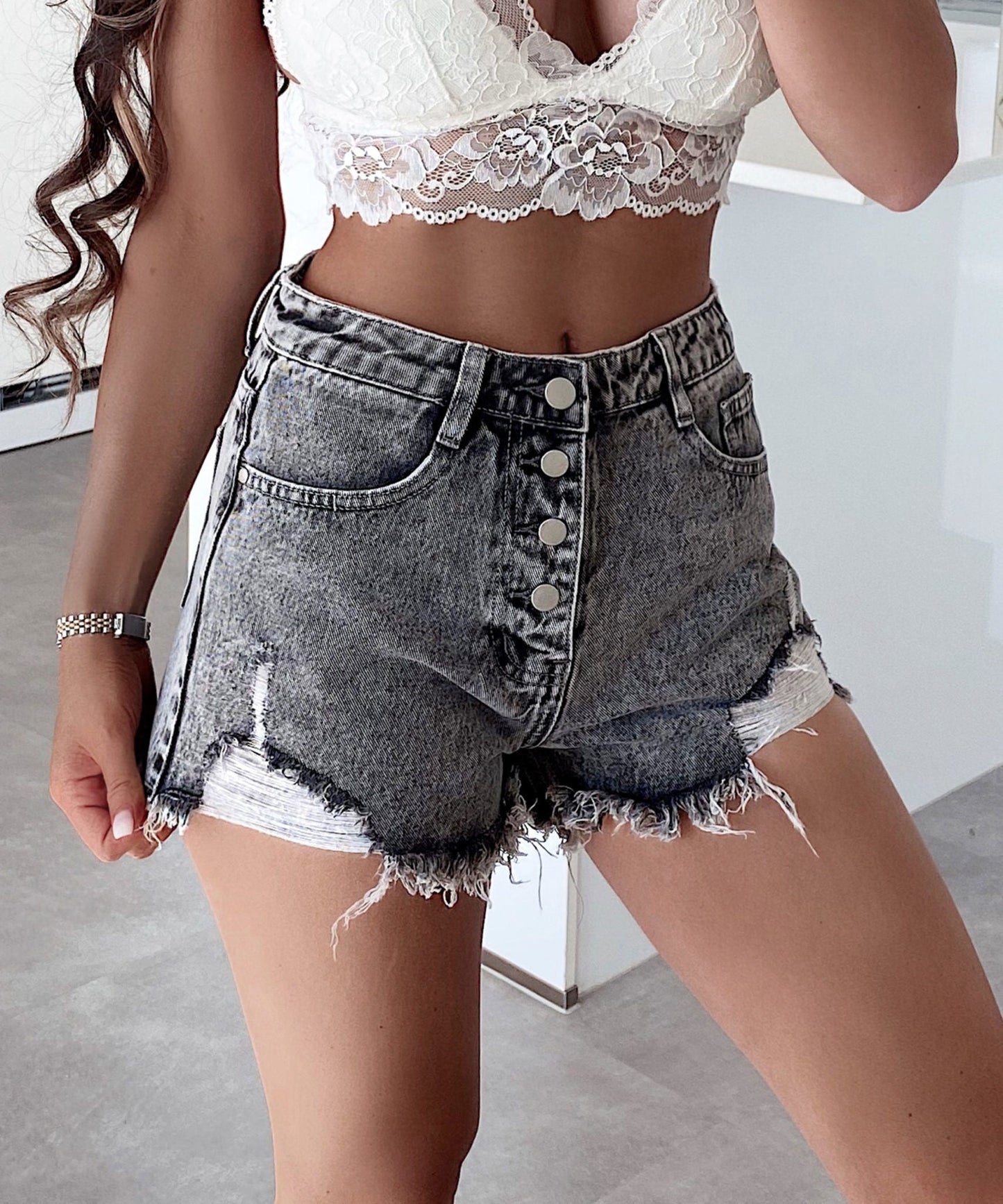 Julia - Graue Frauen Shorts