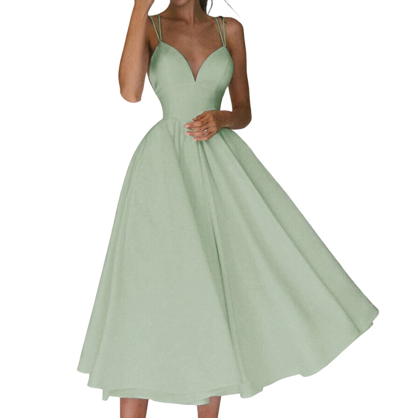 Felicity - Elegantes V-Ausschnitt Partykleid