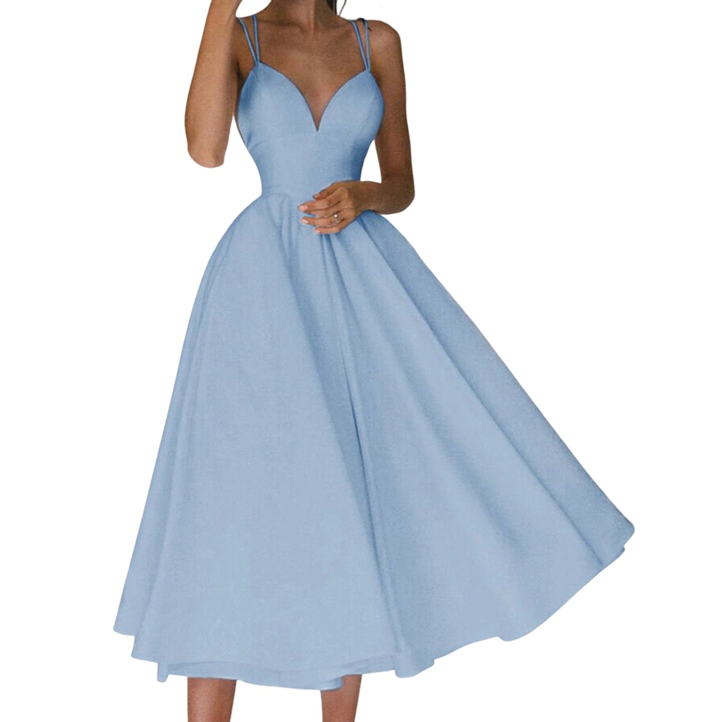 Felicity - Elegantes V-Ausschnitt Partykleid