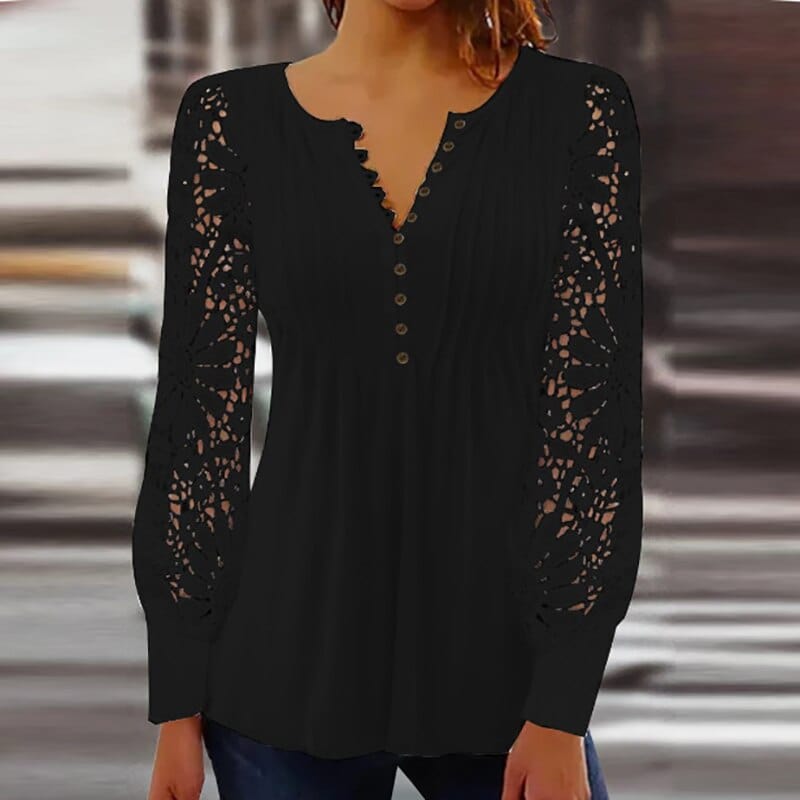 Genao -  Langärmelige Bluse Elegant und gemütlich