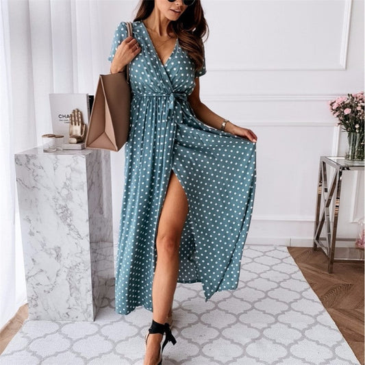 Shine - Bohème Maxikleid mit Schlitz