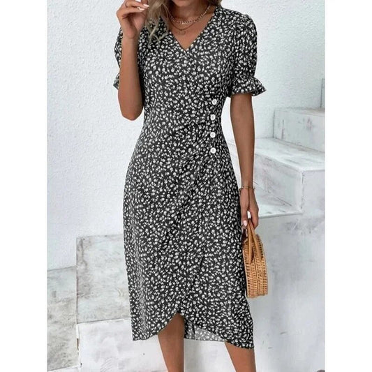 Kayee - Florales H-förmiges Midikleid
