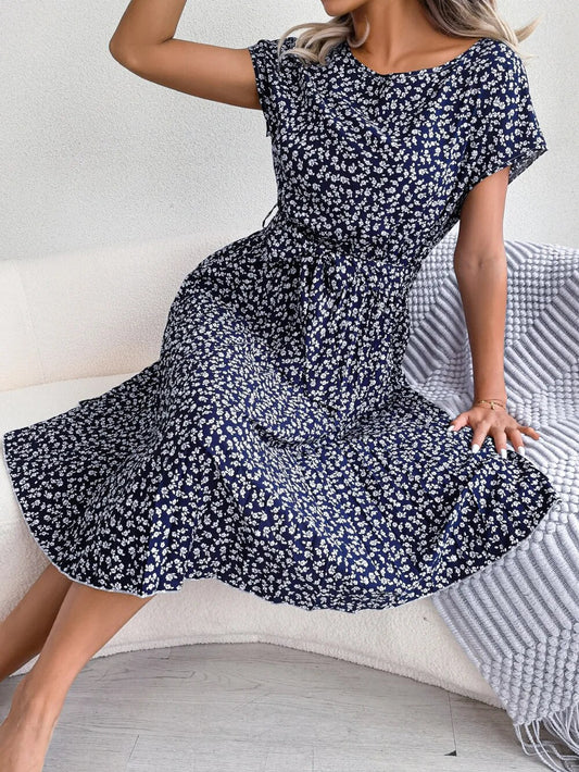 Jasmine - Plisseekleid mit Blumenmuster