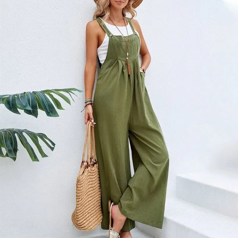 Ondine - Vintage-Overall aus Baumwolle und Leinen