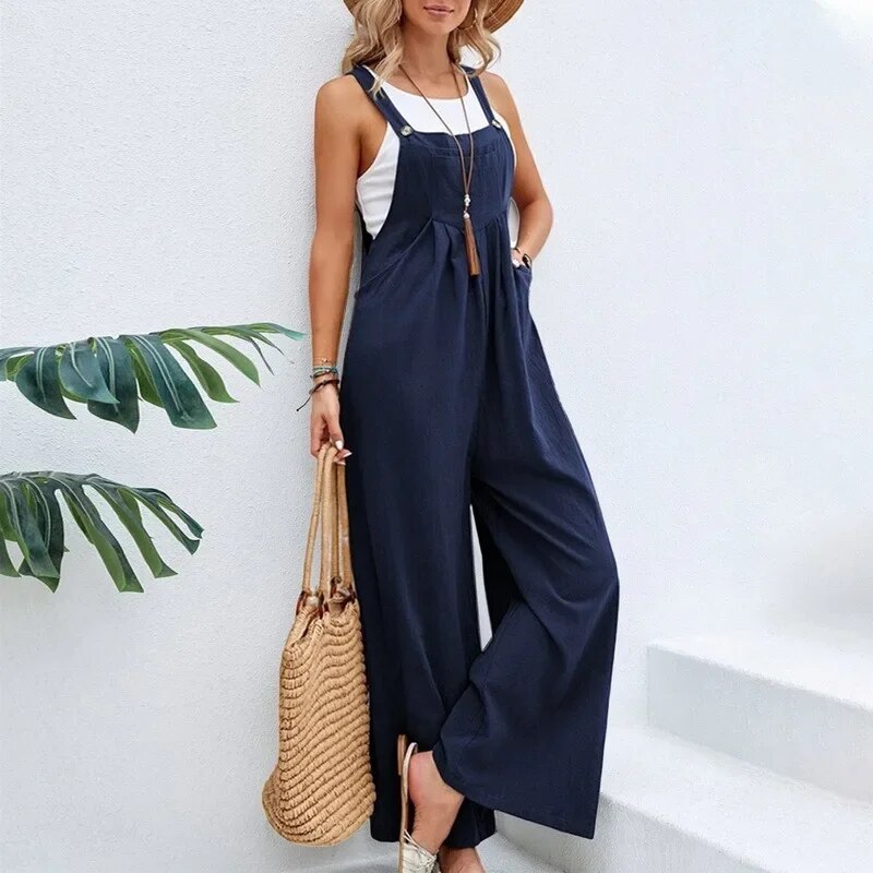 Ondine - Vintage-Overall aus Baumwolle und Leinen
