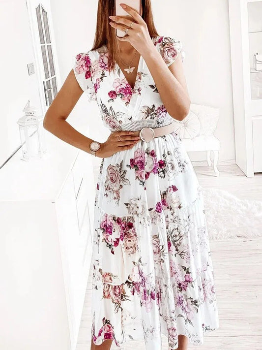 Zaide - Bedrucktes Cover-up mit Blumenmuster